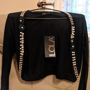 NWT Embellished Cardigan/Bolero Sweater